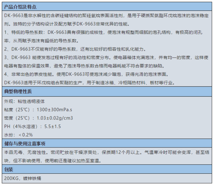 遼源市泡沫穩(wěn)定劑 DK-9663